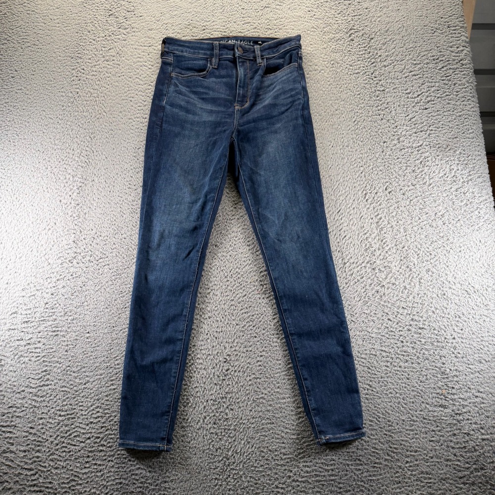 American Eagle Outfitters Next Level Jeans Womens 4 Blue Denim Jegging Stretch